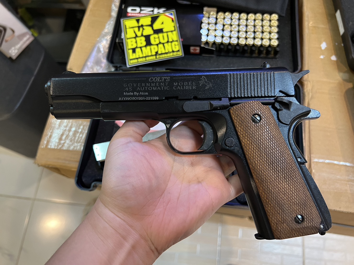 AKSA COLT 1911 ลาย Government สีดำ
