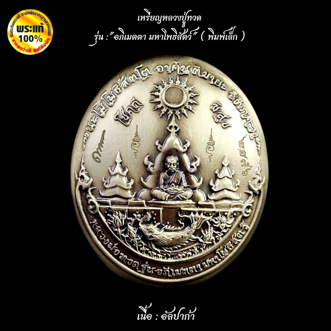 เหรียญหลวงปู่ทวด รุ่น " อภิเมตตา มหาโพธิสัตว์ " ( พิมพ์เล็ก )