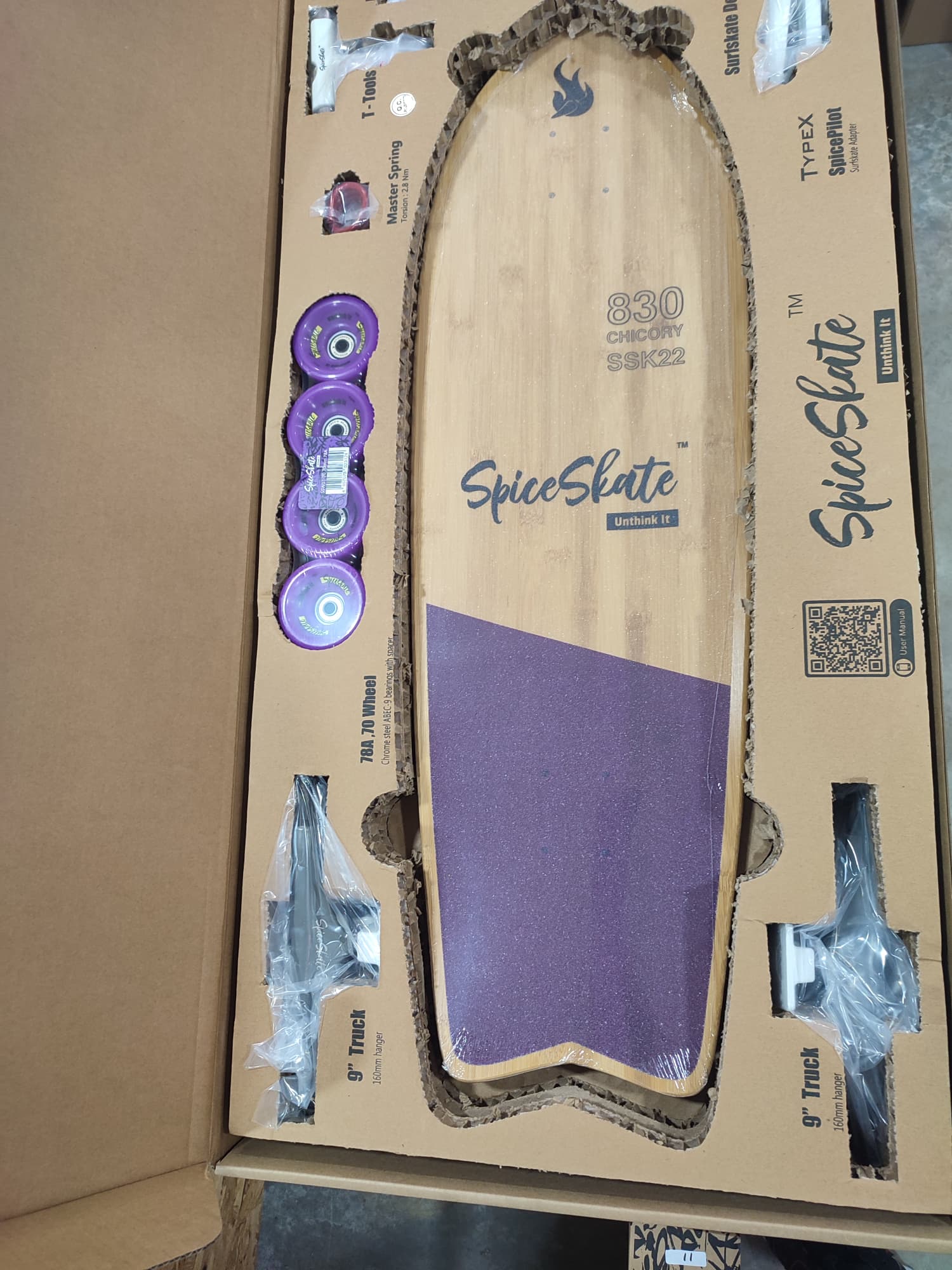 0202 us Surf skate ตัวจบ Spiceskate ราคา sale ด่วนๆ ระบบสปริง ประกอบเอง