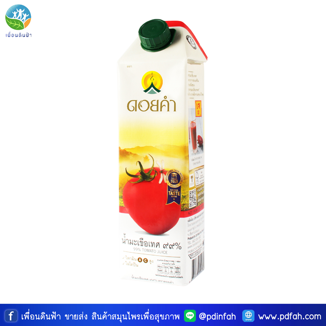 E35 ดอยคำ น้ำมะเขือเทศ ๙๙% พร้อมดื่ม 1000ml. Doikham 99% Tomato Juice (น้ำมะเขือเทศ99%)
