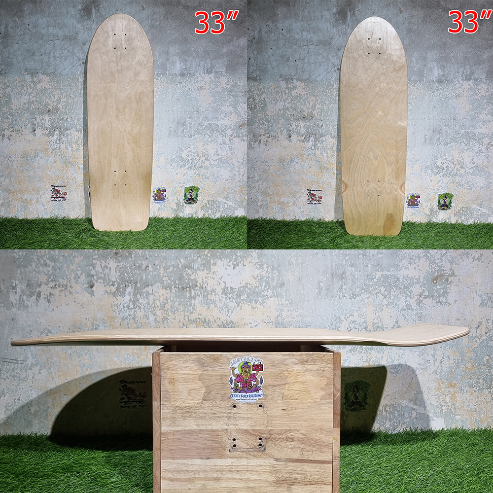 [0301] Skateboard boards surfskate 33" 34" shape 77, cut end, easy to step on, good snap