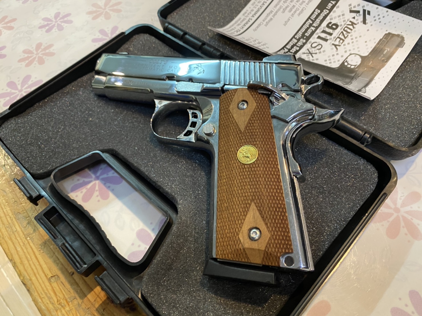 KUZEY M1911 ลาย Government ลำกล้อง 4" เงินเงา
