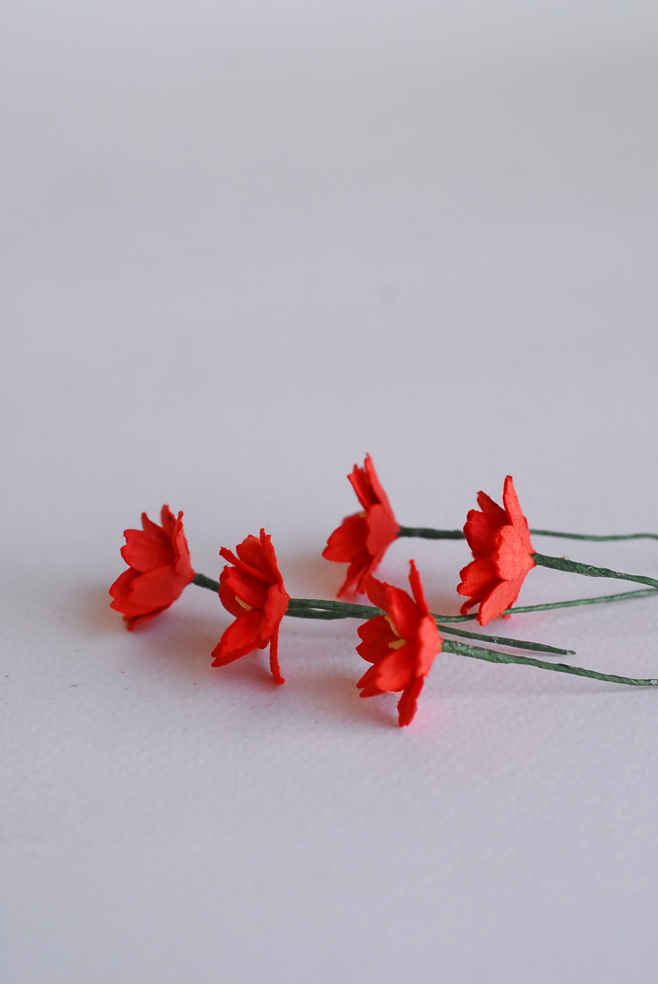 ดอกไม้กระดาษสา ดอกซากุระกระดาษ ขนาดเล็ก ดอกไม้กระดาษสาราคาส่ง ดอกไม้กระดาษสำหรับตกแต่งของชำร่วย งานแต่งงาน ทำช่อดอกไม้ติดอกเจ้าบ่าว ข้อมือดอกไม้เจ้าสาว ขนาด2.0 cm. 50 ดอก สีแดง Paper flowers supplies: DIY wedding tools small Cherry blossom (Sakura) red co