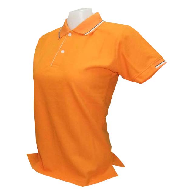 เสื้อโปโลขายดี เสื้อโปโลหญิงสีส้ม ลดราคาล้างสต๊อก พร้อมส่ง