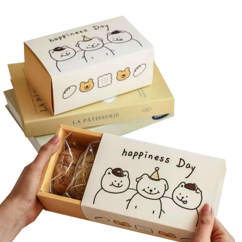 Snack Box กล่องอาหารเซ็ท มีหูจับ รักษ์โลก Craft snack box