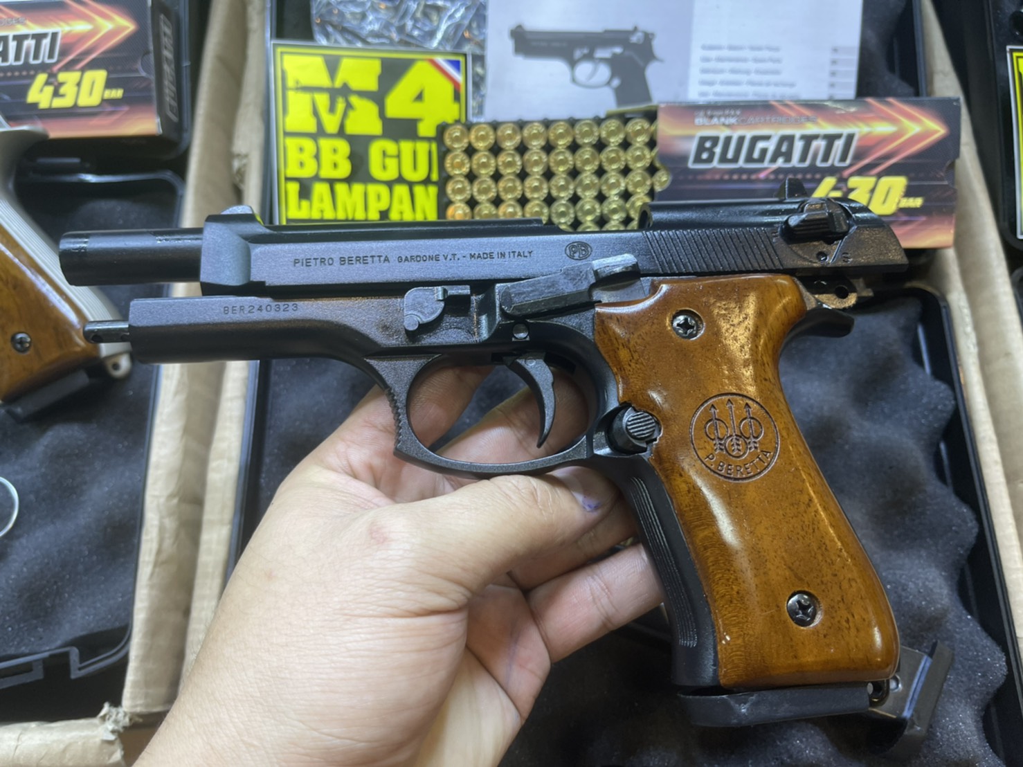 RETAY บาเรทต้า MOD 92 ดำ ด้าม ไม้