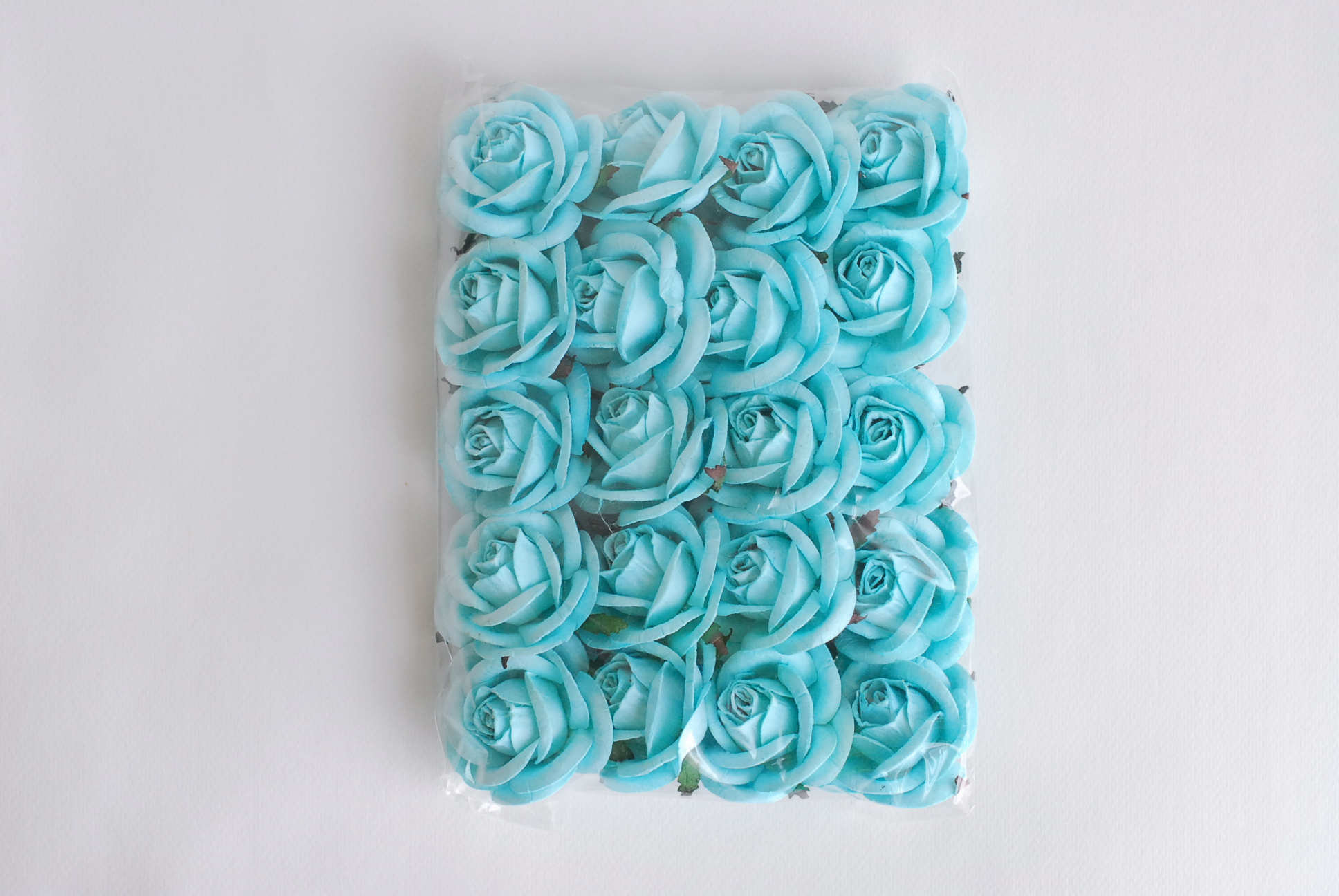 ดอกไม้กระดาษสา ดอกไม้กุหลาบกระดาษ ดอกไม้ประดิษฐ์ งานแต่งงาน ตกแต่งของชำร่วย, งานแต่งงาน สีฟ้าใส ขนา่ด 4.5 cm., Paper flower,20 Pieces mulberry rose, 4.5 cm. blue sky light color.