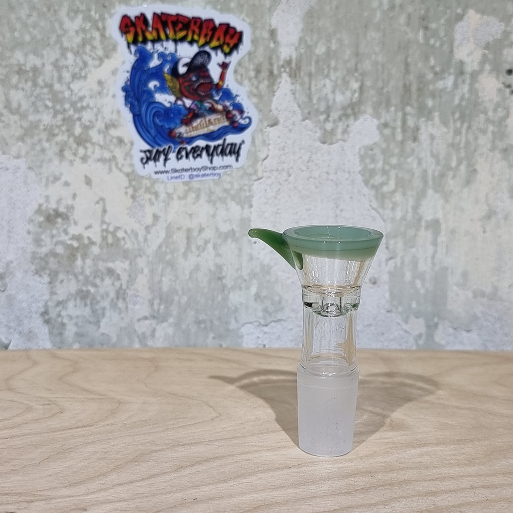 [1005] บัวผัน แก้ว ทรงกรวย มีจงอย จับกันร้อน ขนาด 18mm ขอบสี