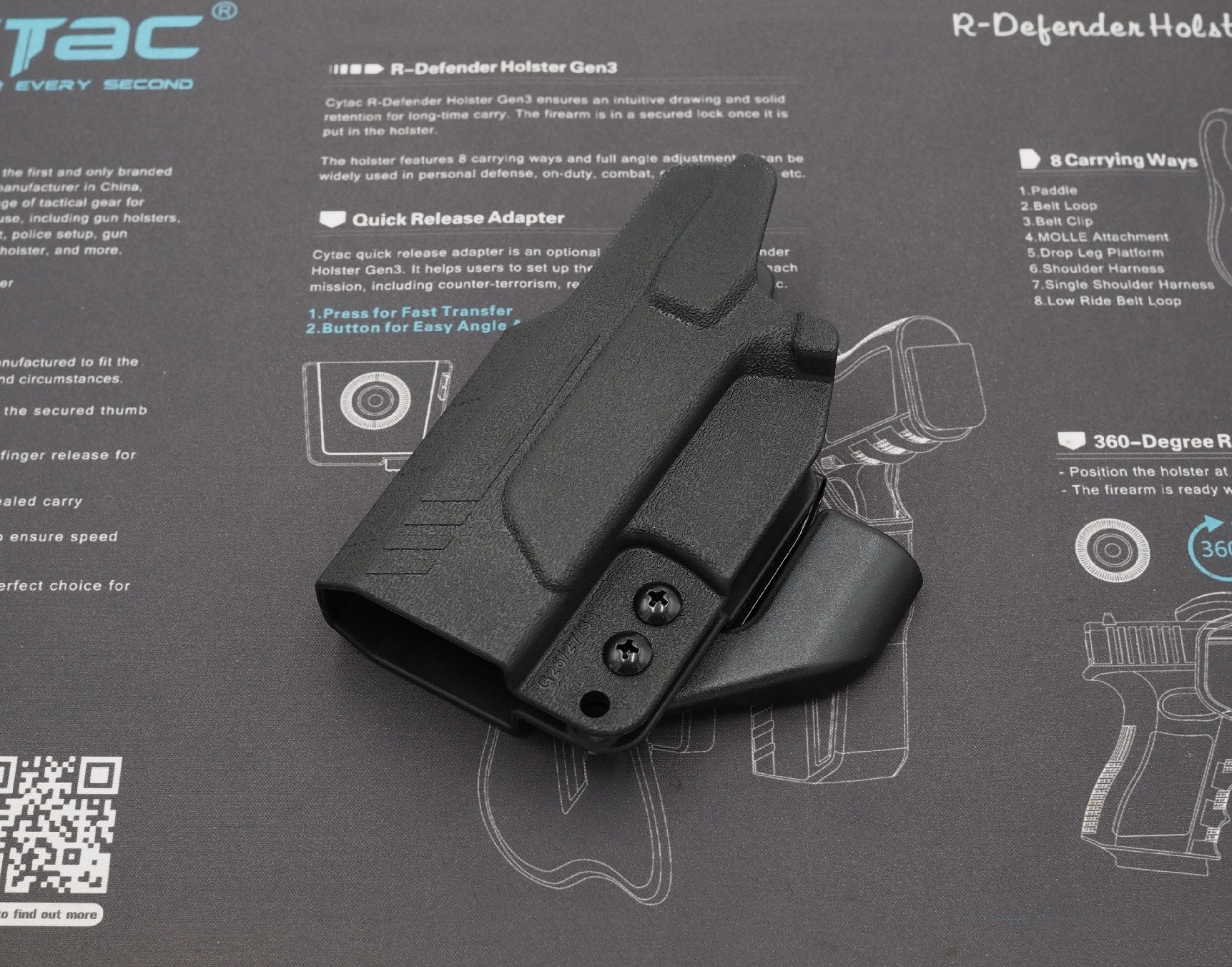 ซองพกใน Polymer รุ่น I-Mini-guard Glock 26,27,33 (Gen 1,2,3,4) Gen3 series (K0420)