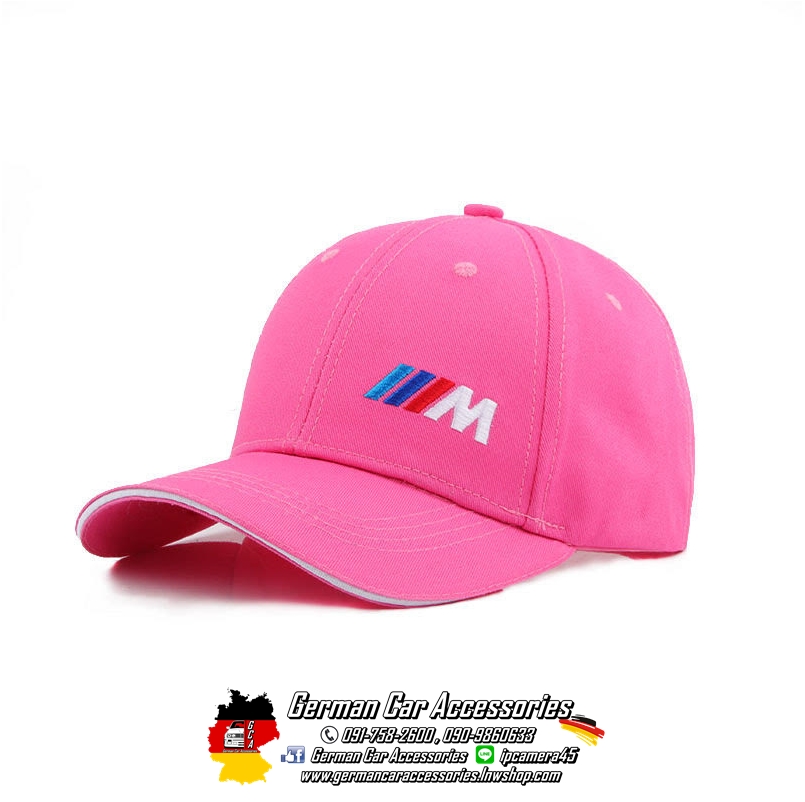 หมวก BMW สีชมพู-ขาว