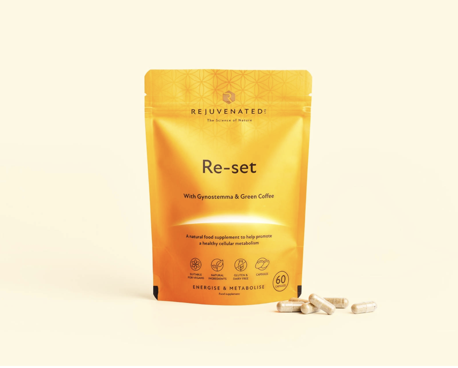 Rejuvenated Re-Set, Energise and metabolise, 60 Capsules 0 กก.