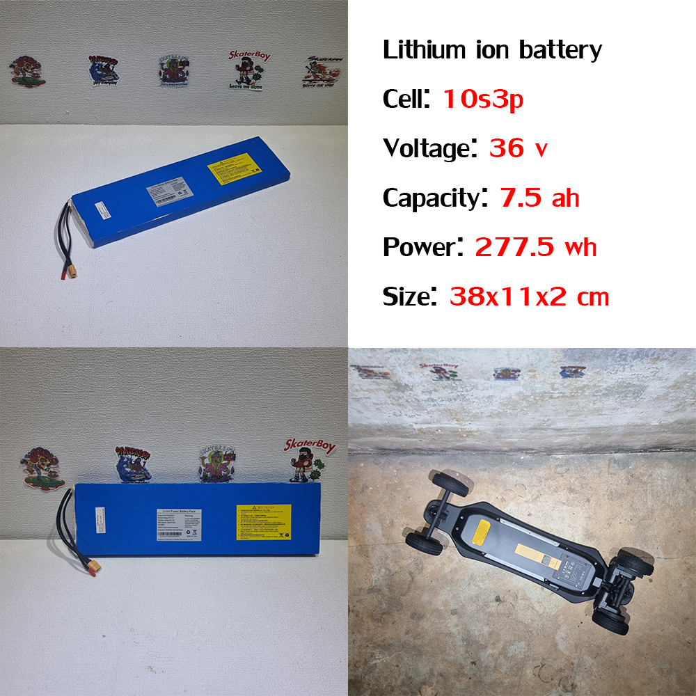 0503 แบตเตอรี่ สเก็ตบอร์ดไฟฟ้า battery Lithium polymer 25V 36V 48V เลือกตามขนาดกล่องแตเตอรี่