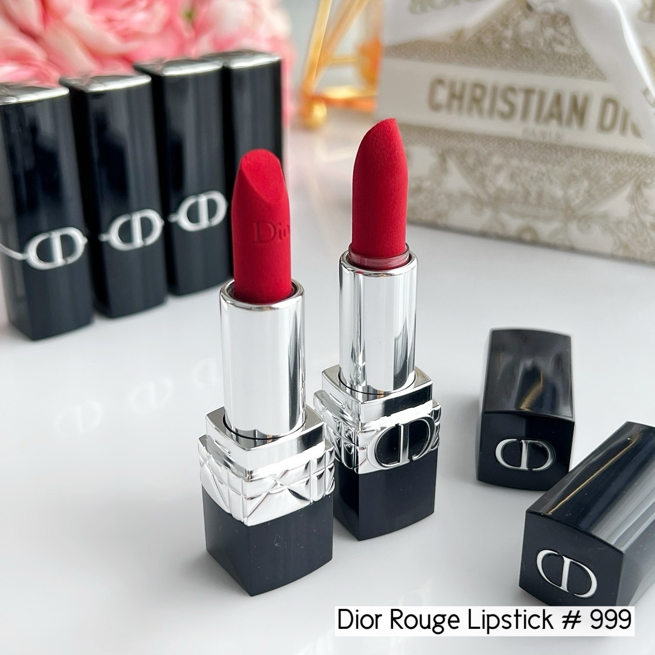 ลิปสติก Dior Rouge Velvet 1.5g # 999 (No Box)