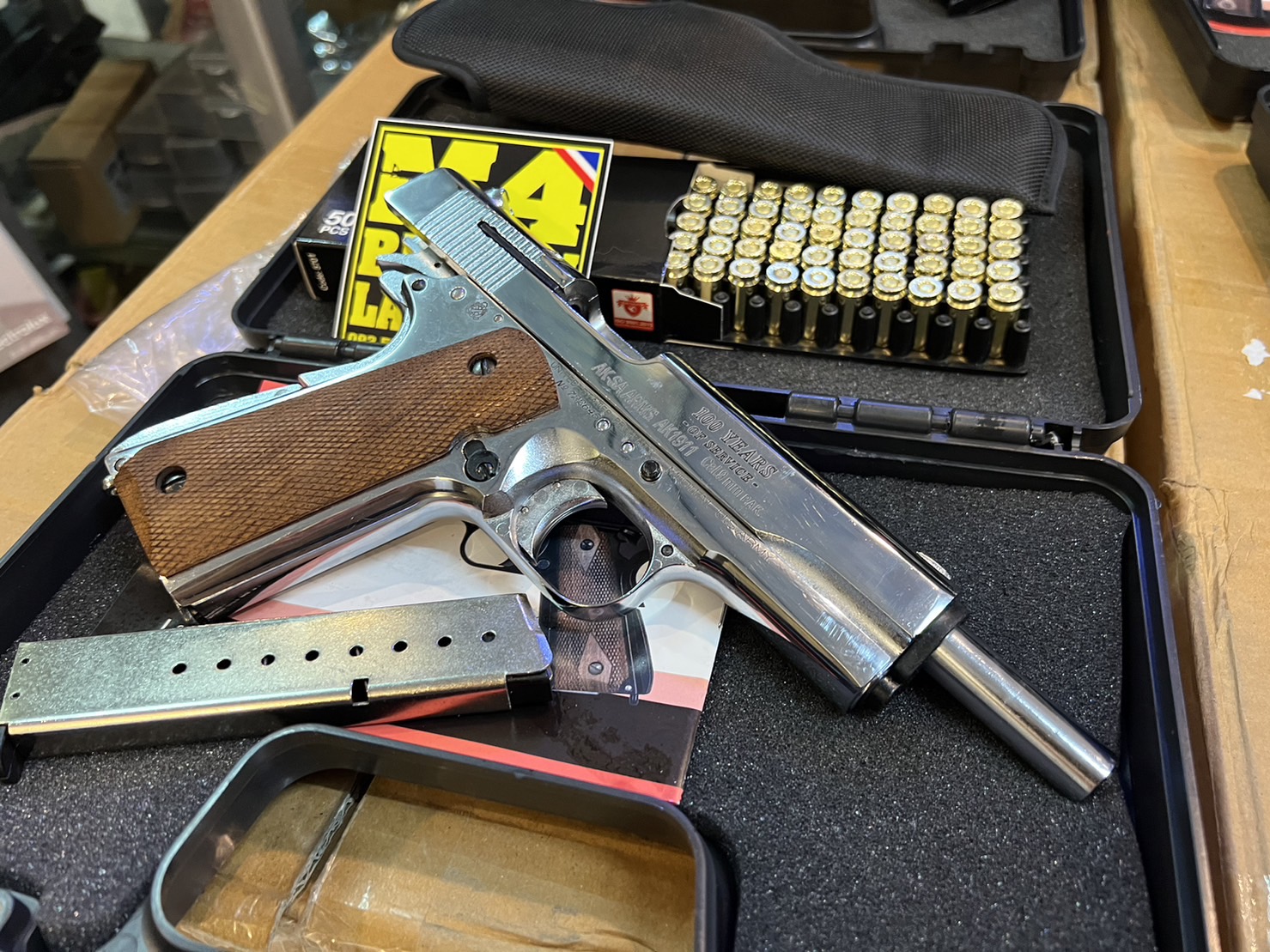 AKSA COLT 1911 ลาย Government สีเงินเงา