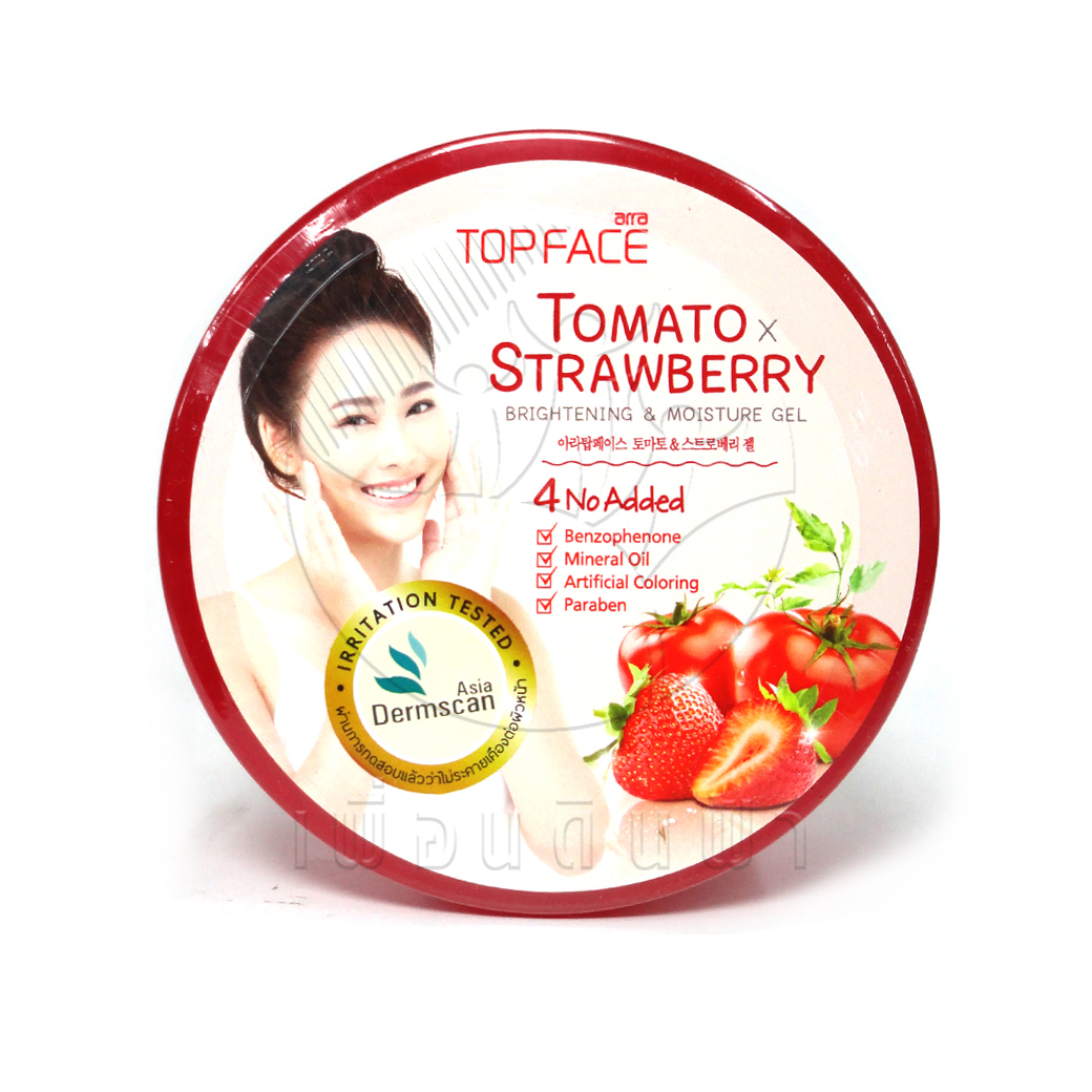 [อาร่า ท็อปเฟซ] โทมาโท สตรอว์เบอร์รี่ เจล Arra TopFace Tomato Strawberry Brightening&Moisture Gel 300g.