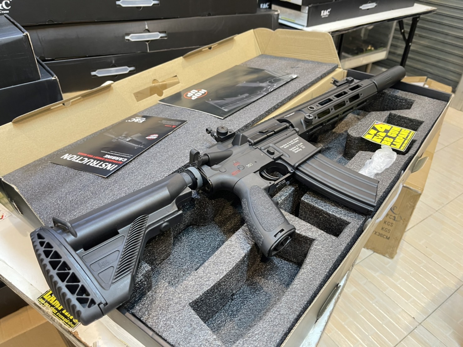 E&C 108 S2 : HK416 RAHG 10.5" สีดำ บอดี้โลหะ Gen 2