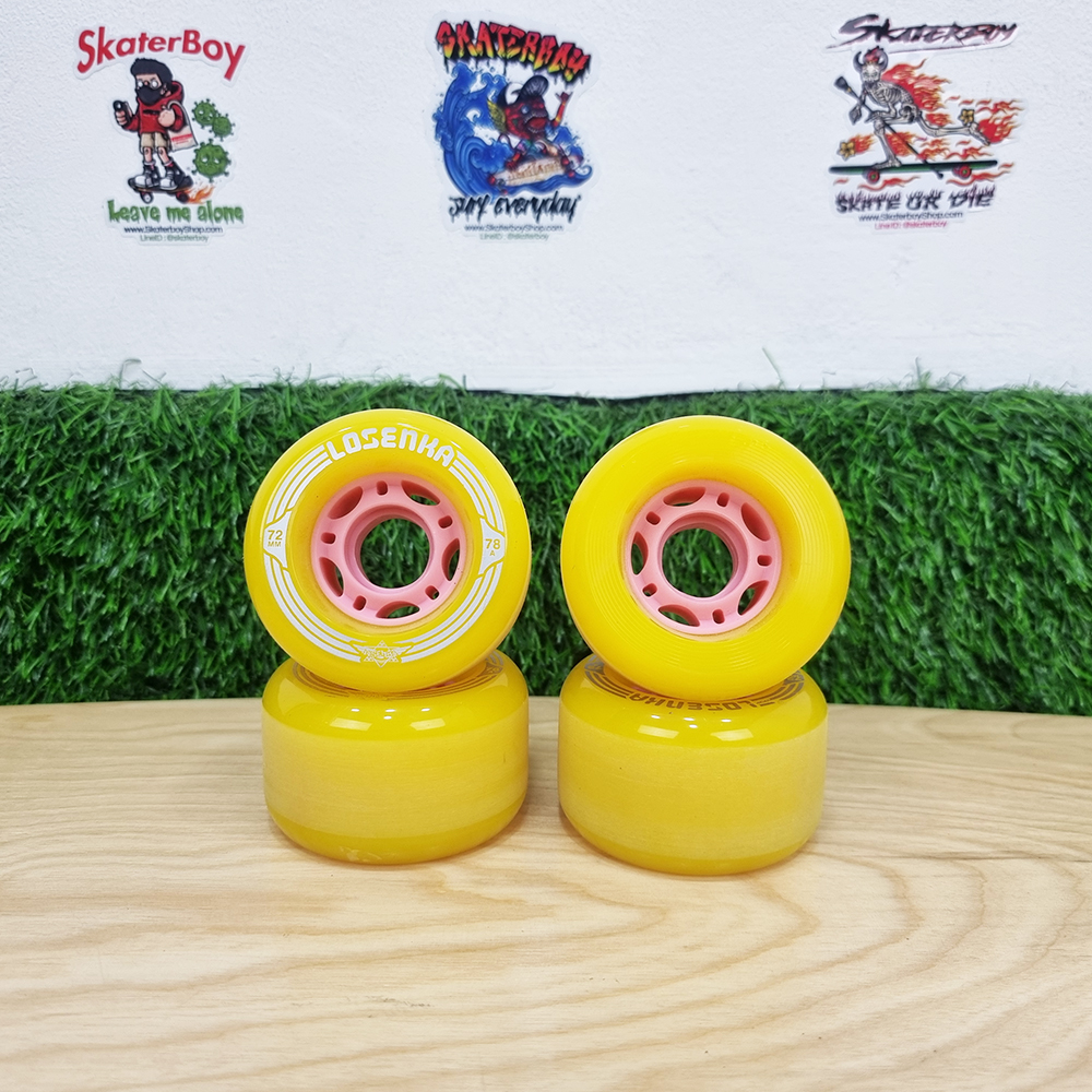 [0317] ล้อสเก็ตบอร์ด 70x40 85A ขอบมน แกนพลาสติกใหญ่เซฟน้ำหนัก Losenka