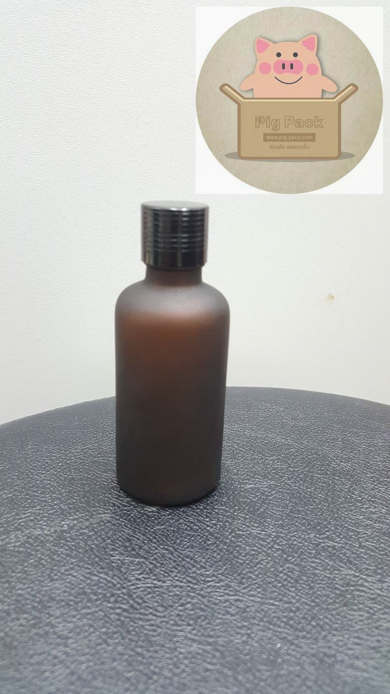 ขวดแก้วสีชาอโรม่า ปริมาณ 50ml. :006242