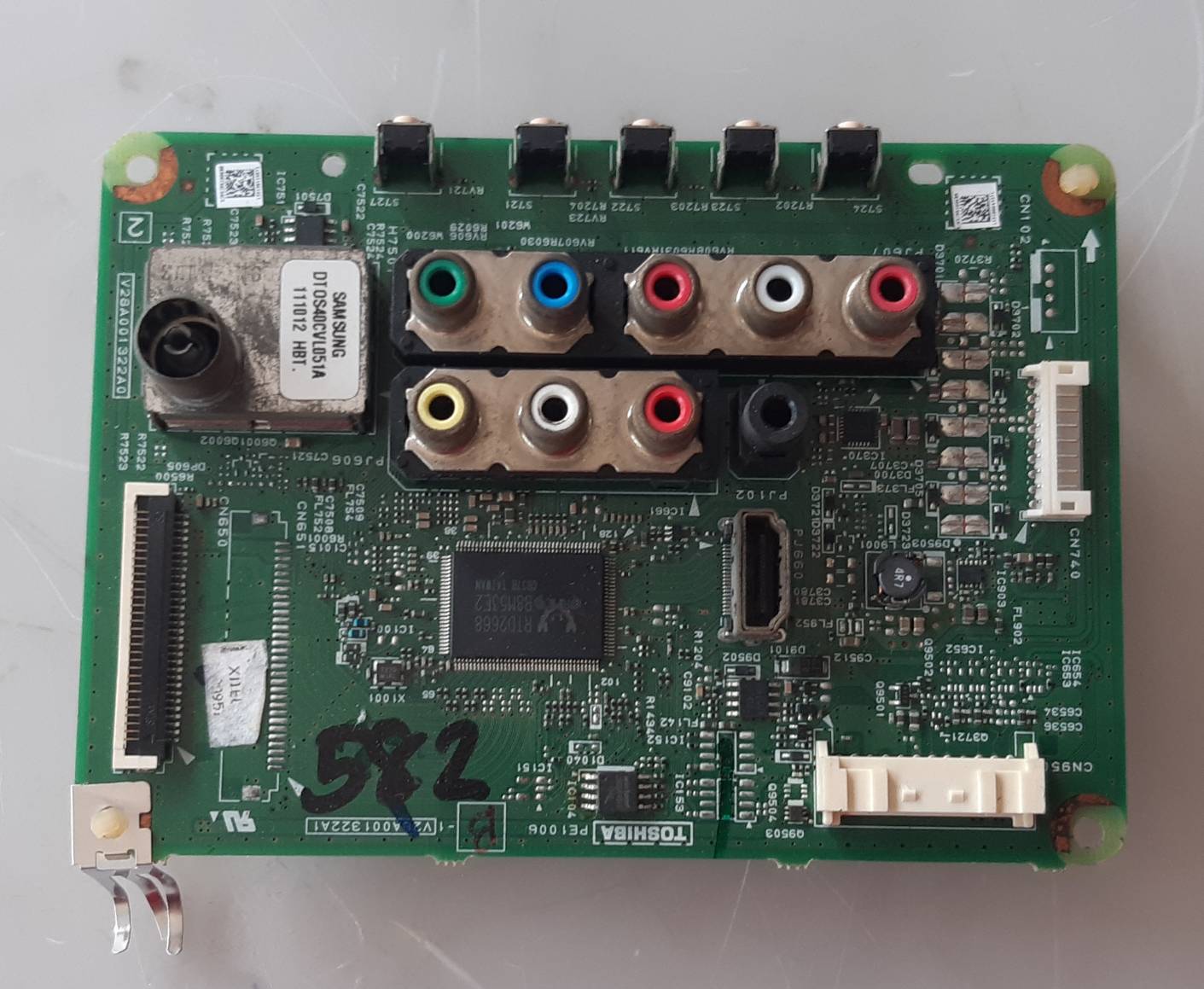 อันที่ 582 TOSHIBA 32HV10T ซีสเตร็ม V28A001322A0 30Pin พับ ดีเทสแล้ว