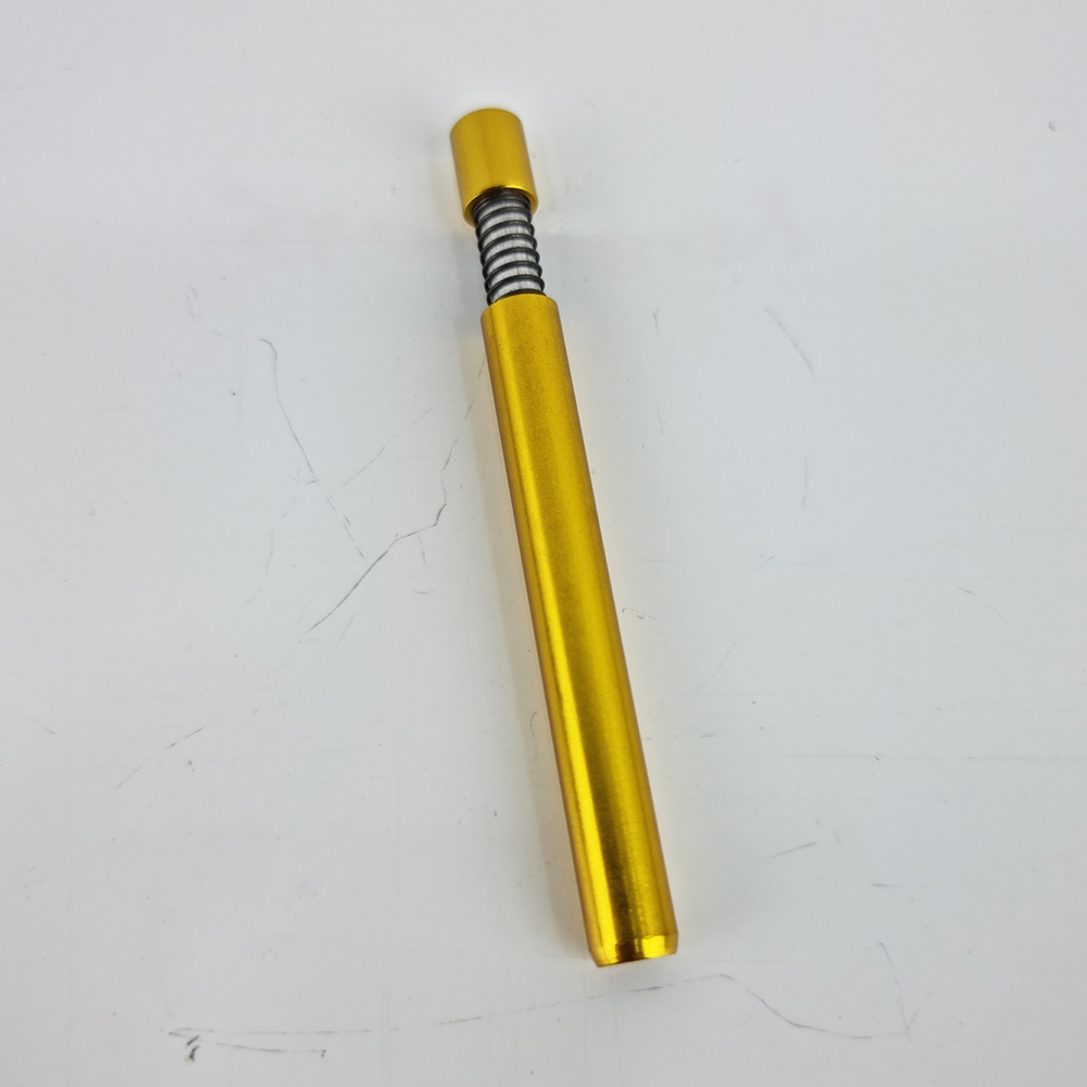 [1006] aluminum Mini Pipe พกพา สปริงกดทำความสะอาดง่าย ยาว 8.2mm