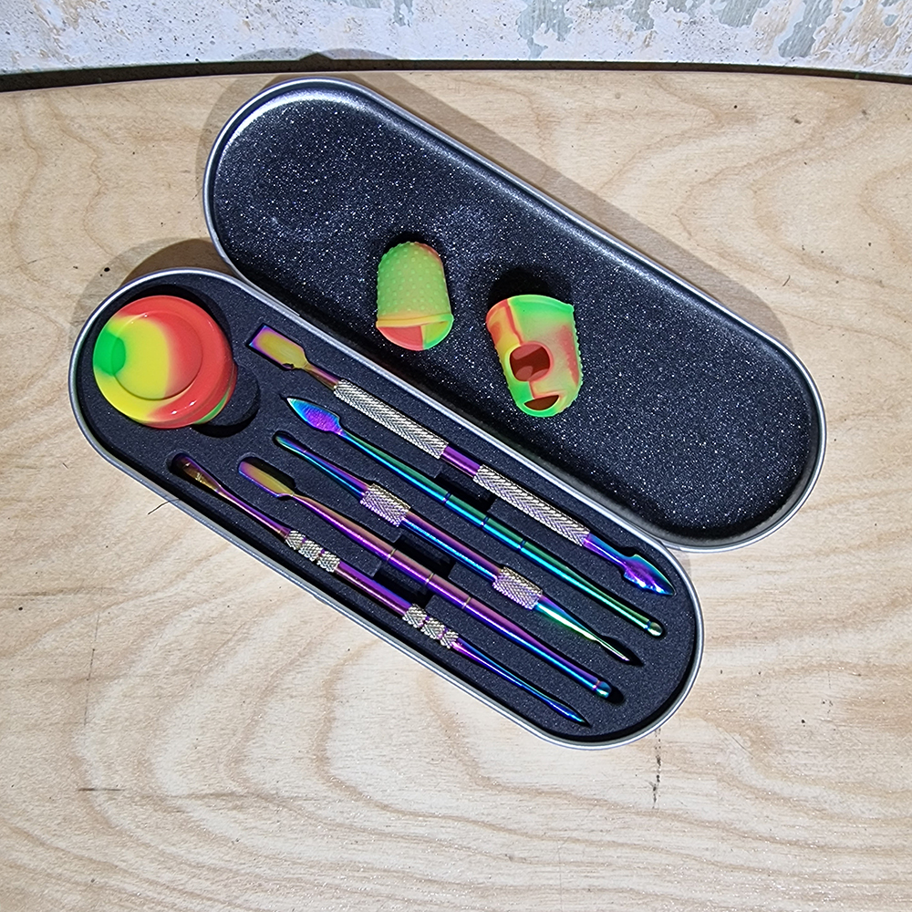 [1003] ไม้แยง ช้อนตัก สแตนเลส ซิลิโคนเก็บ งาน Wax Dab hash พร้อมกล่อง