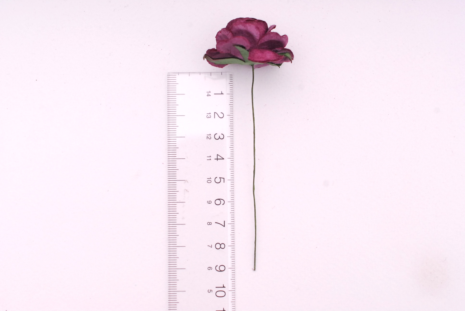 Paper Flower, 25 pieces roses paper size 3.5 cm., byzantine color.