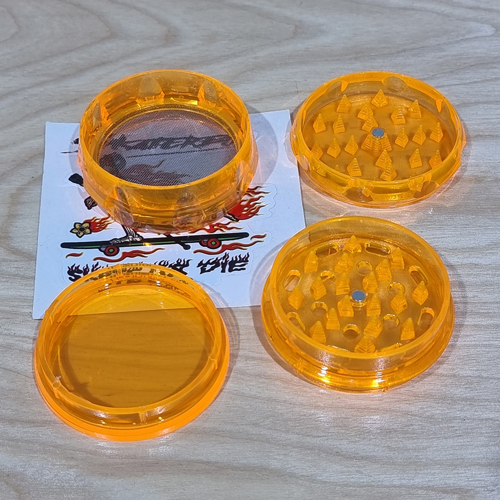 [1002] Plastic Grinder ขนาด 63mm 2 3ชั้น บดเก็บ ที่บดสมุนไพร เครื่องบดสมุนไพร บดกาแฟ ไกเดอร์บด