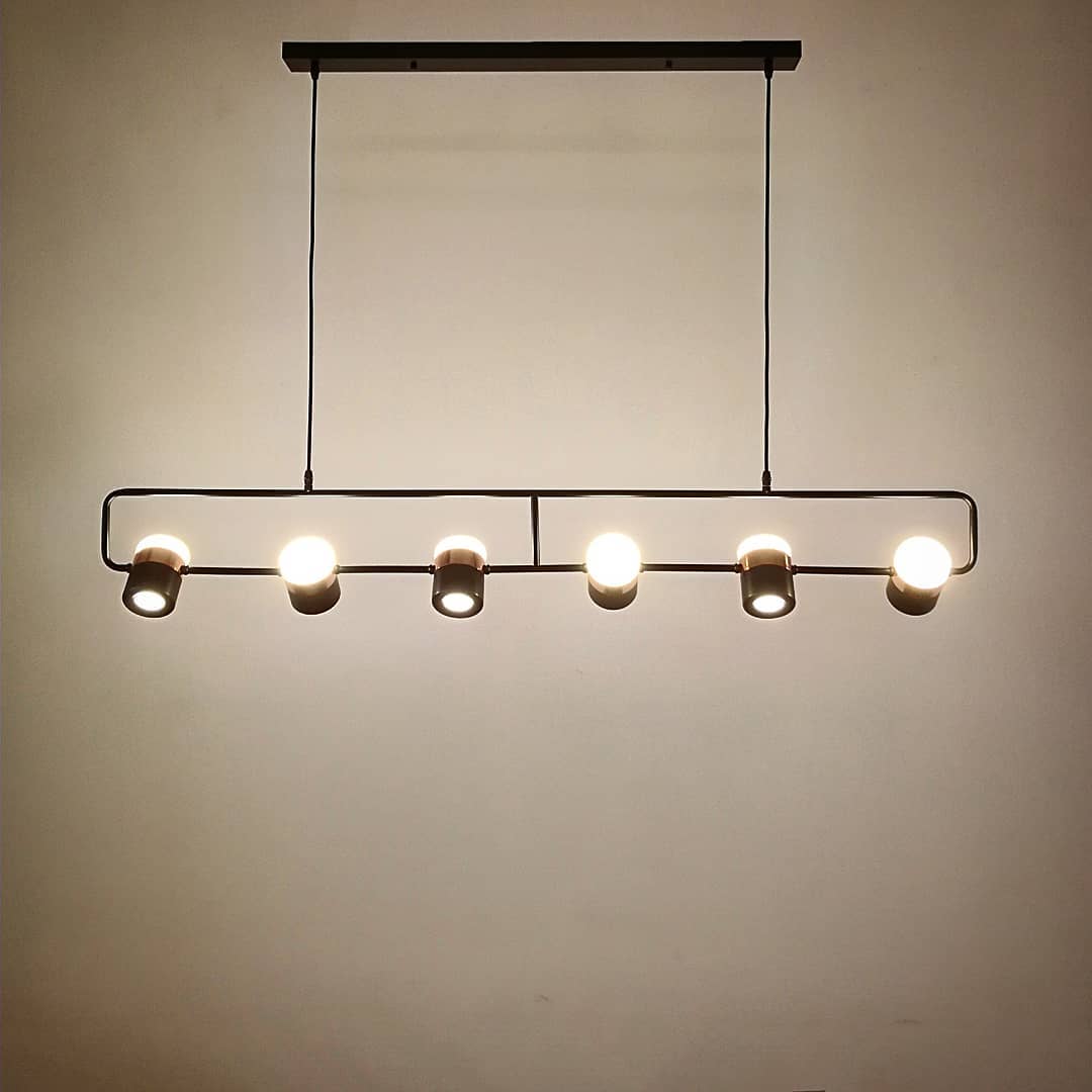 โคมไฟแขวน X1017/6 เส้นเรียบสวย หลอดปรับแสงได้ 6 ดวง