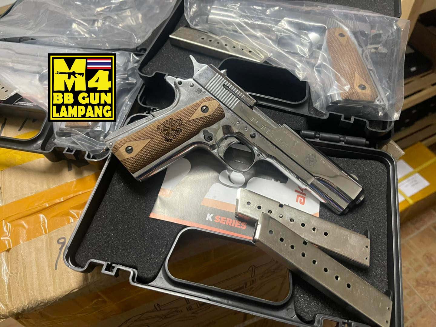 AKSA COLT 1911 ลาย Spring Field สีเงินเงา