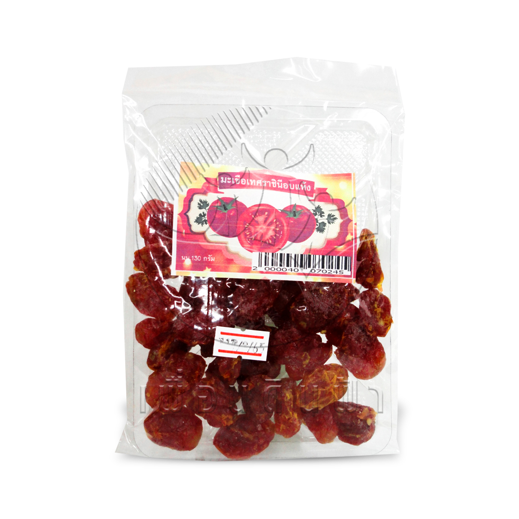 [บ้านรุ้งกินน้ำ] มะเขือเทศราชินีอบแห้ง 130g."เจ"