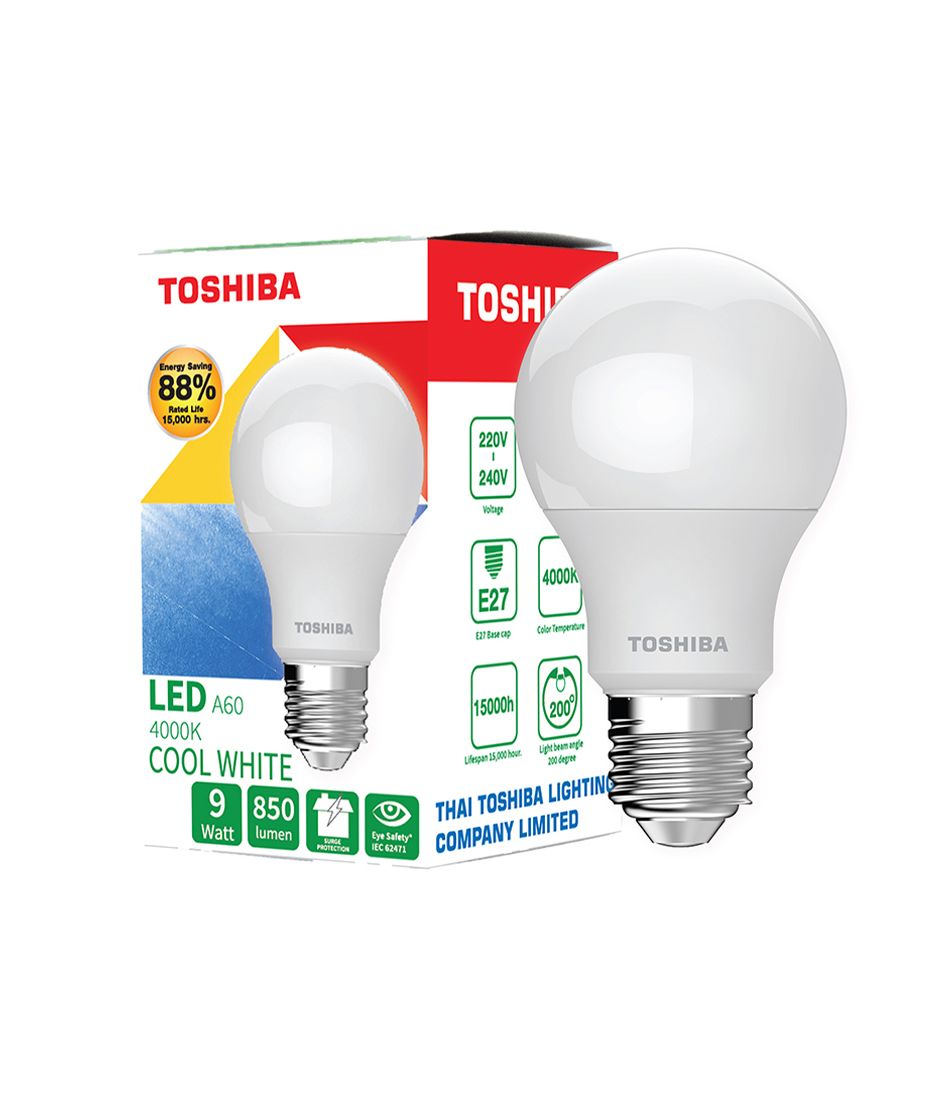LED BULB TOSHIBA A60 9W COOLWHITE E27