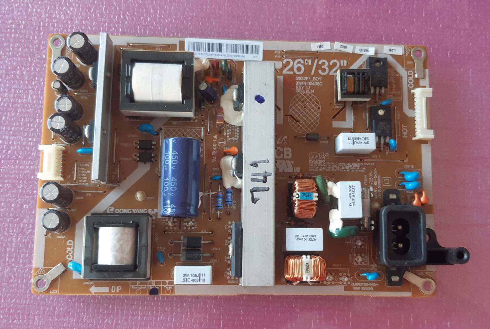 อันที่ 741 Samsung LA32D550K7R ซัฟฟลาย BN44-00438C ดีเทสแล้ว ขาย 850 บาท