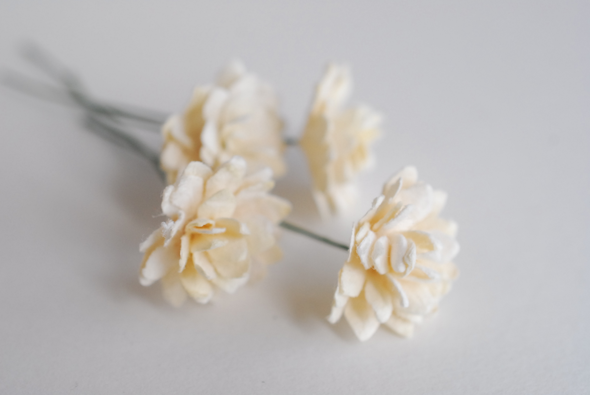 ดอกไม้ประดิษฐ์, ดอกไม้กระดาษสา, ดอก gypsophila, ดอกยิปโซ งานประดิษฐ์ตกแต่งของชำร่วย, ดอกไม้ทำพานพุ่ม,พานพวงมาลัย, พานรับไหว้, ขนาด 2 cm. สีครีม