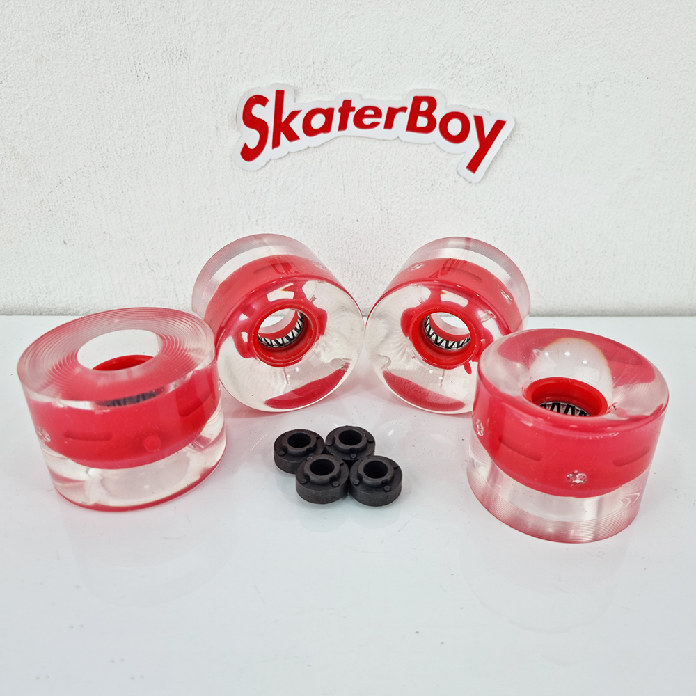 [0316] ล้อสเก็ตบอร์ด มีไฟ ขนาด 60x45mm 78A พร้อม magnetic spacer หลายสี longboard surf skateboard