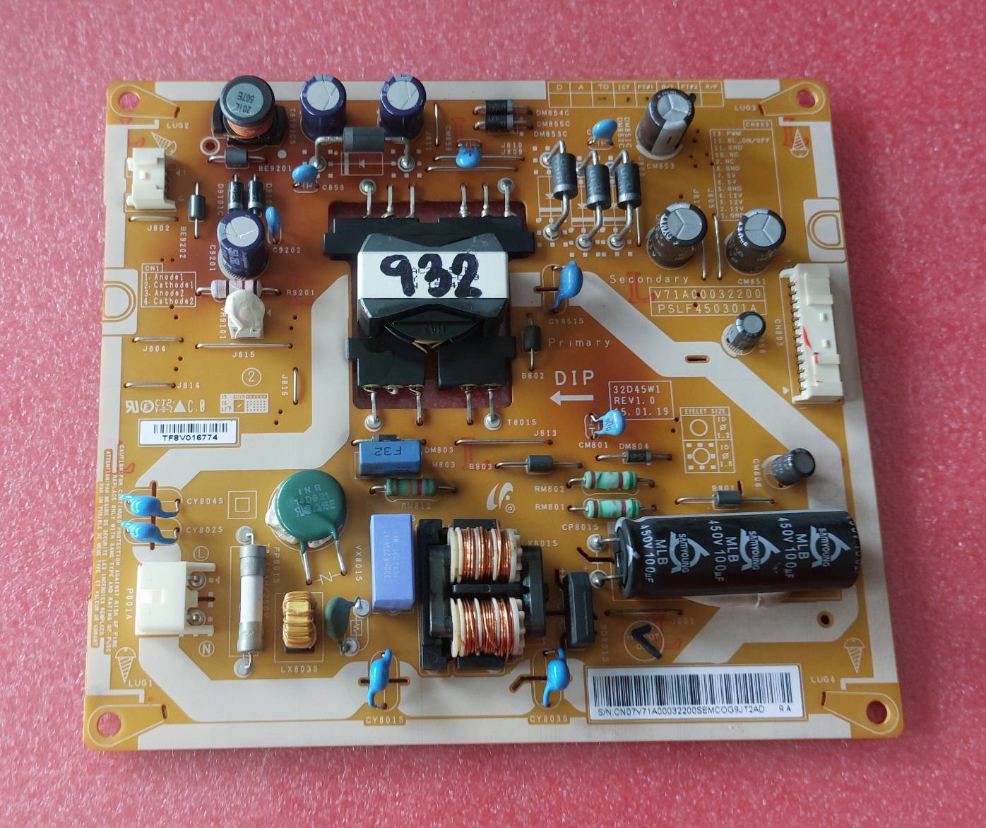 อันที่ 932 TOSHIBA 32L2550VT ซัฟฟลาย V71A00032200 ดีเทสแล้ว