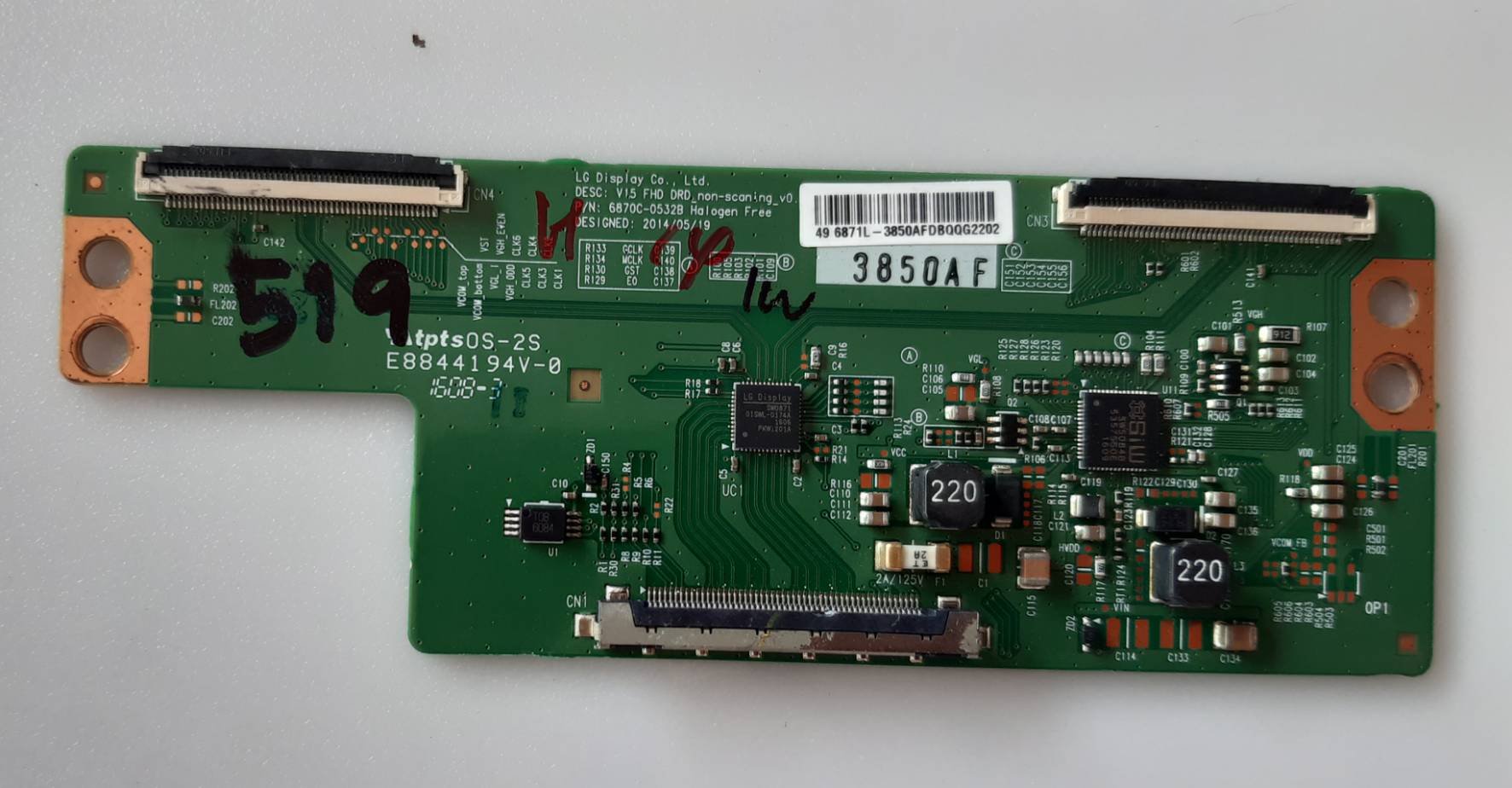 อันที่ 519 TOSHIBA 49L5650VT ทีคอน 6870C-0532A ดีเทสแล้ว ราคา 650 บาท
