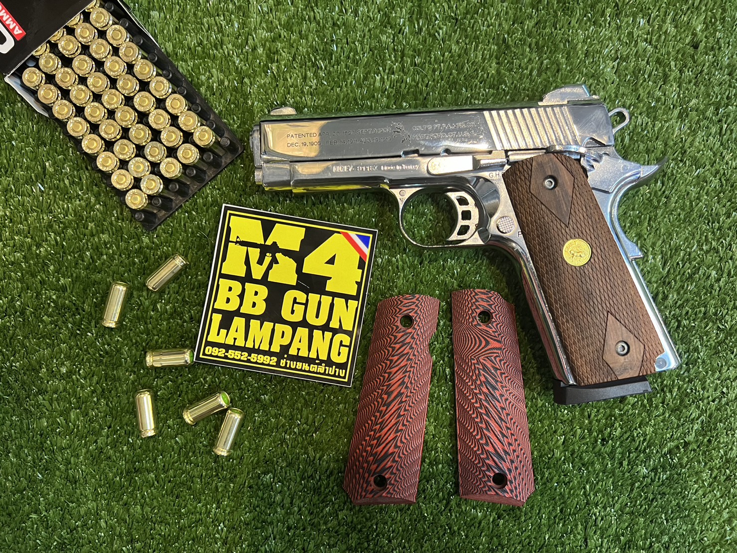 KUZEY M1911 ลาย 100 YEARS ลำกล้อง 4" เงินเงา