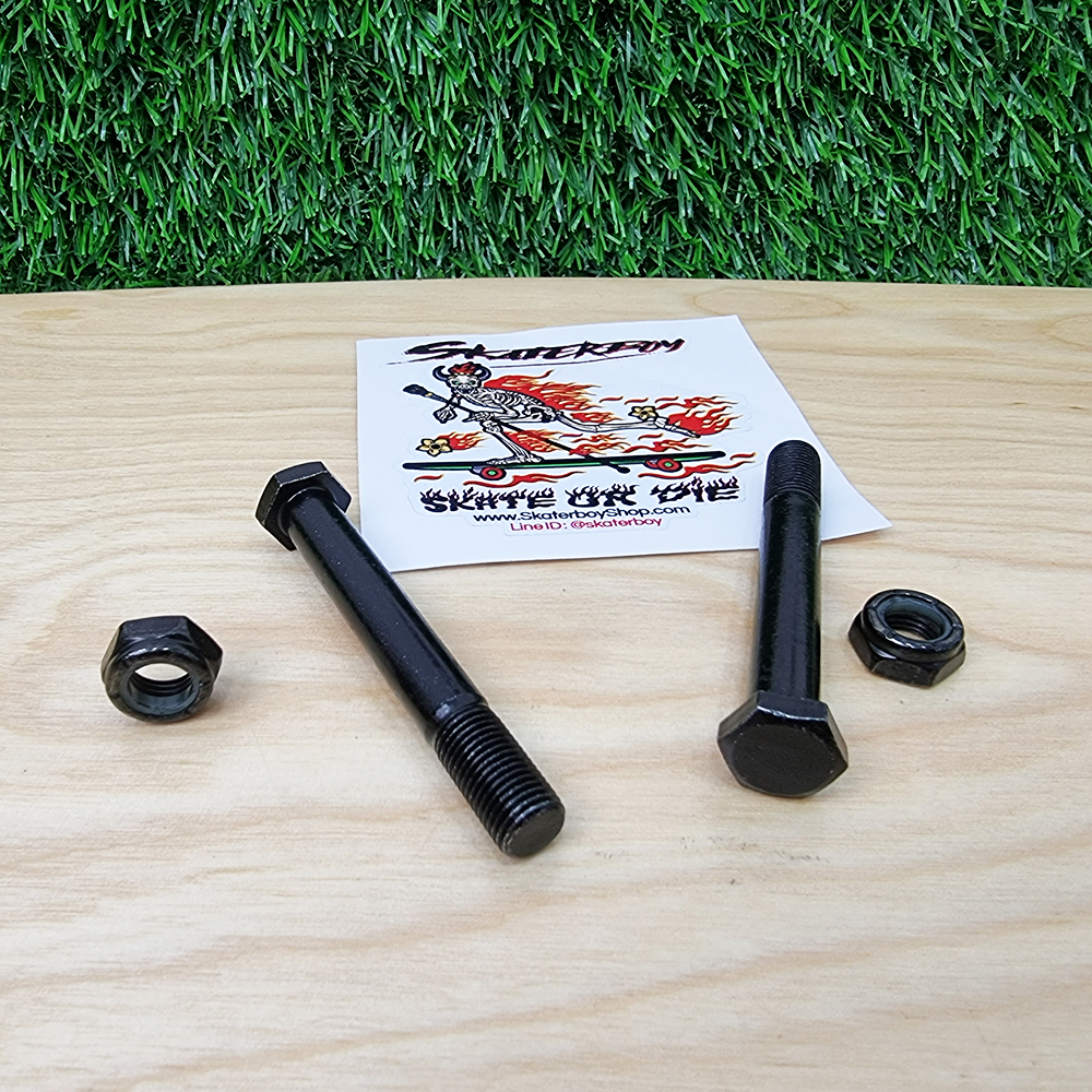 [0314] น็อต Kingpin CX4 ตัวผู้ ตัวเมีย แบบยาว เผื่อน็อตคลายหลุด สำหรับ Surf truck skateboard