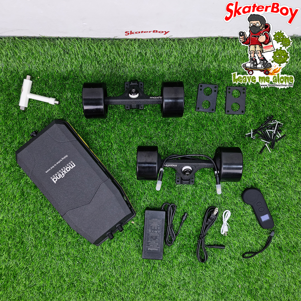 0400 ชุด DIY สเก็ตบอร์ดไฟฟ้า[รับประกัน6เดือน] Maxfind 2มอเตอร์ เปลี่ยนแบตได้ custom electric skateboard
