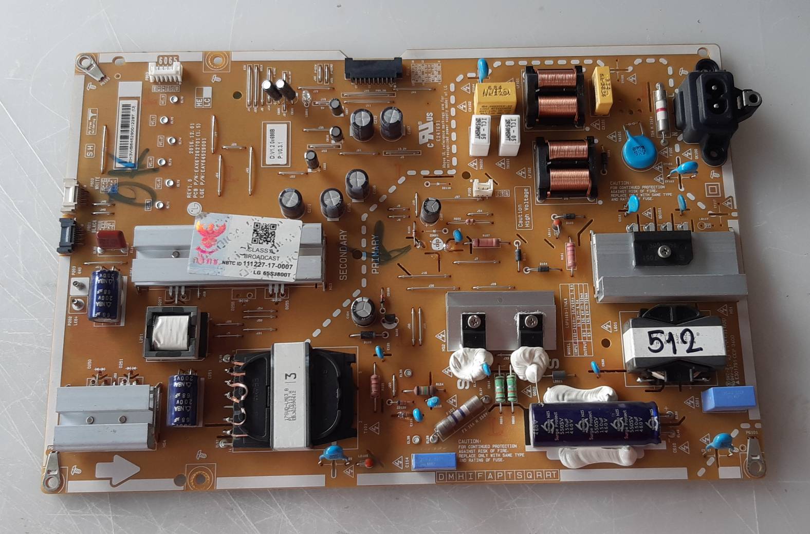 อันที่ 512 LG 65SJ800T ซัฟฟลาย EAX67262701 ดีเทสแล้ว