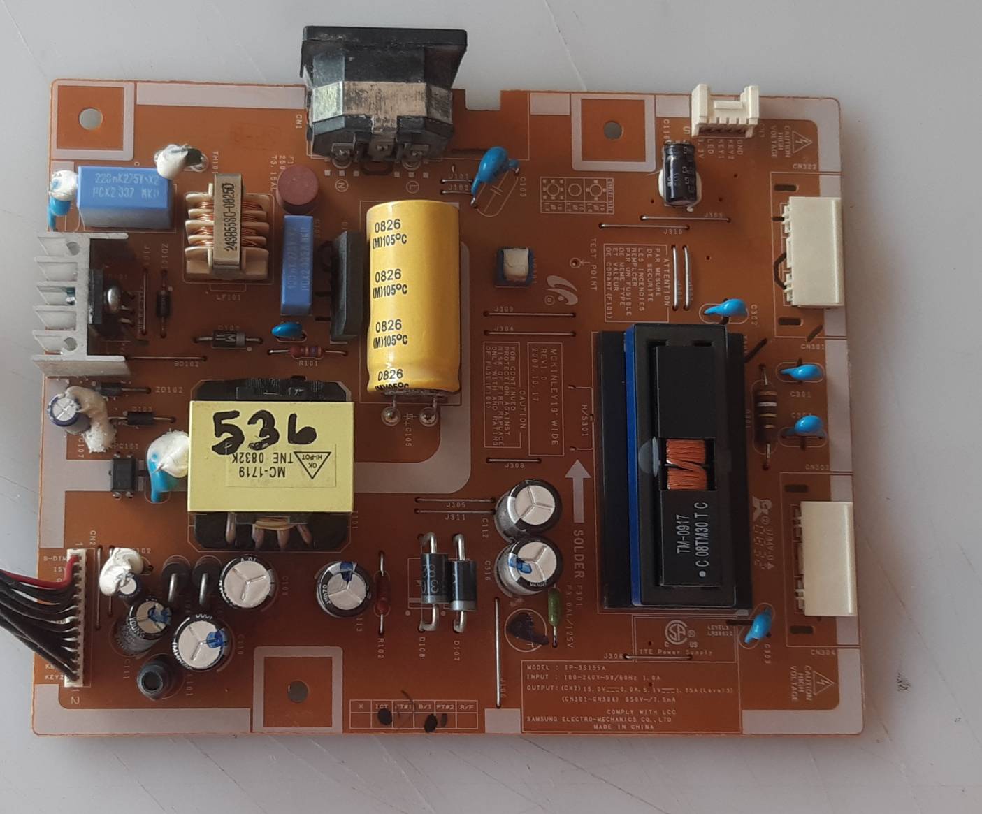 อันที่ 536 Samsung ซัฟฟลายคอม LS19MYKKFXST IP-35155A ดีเทสแล้ว