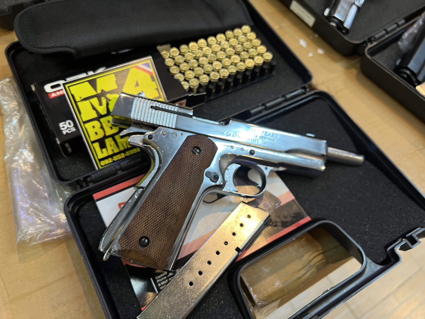 AKSA COLT 1911 ลาย Government สีเงินเงา