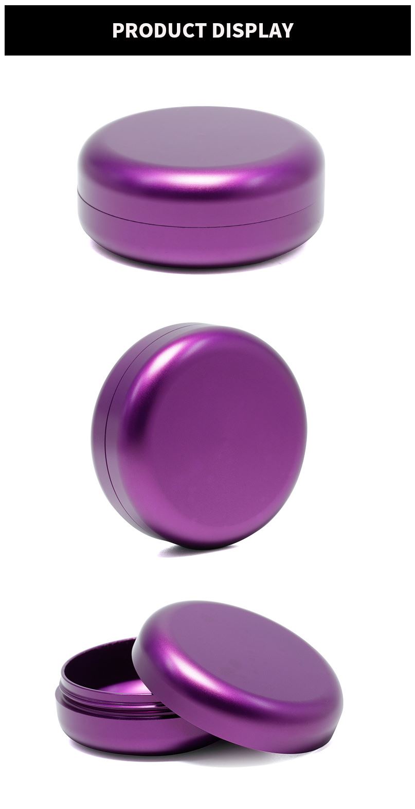 [1003] กล่องเก็บสมุนไพร กลม 2ขนาด Aluminum กันชื้น กันฝุ่น เก็บยา