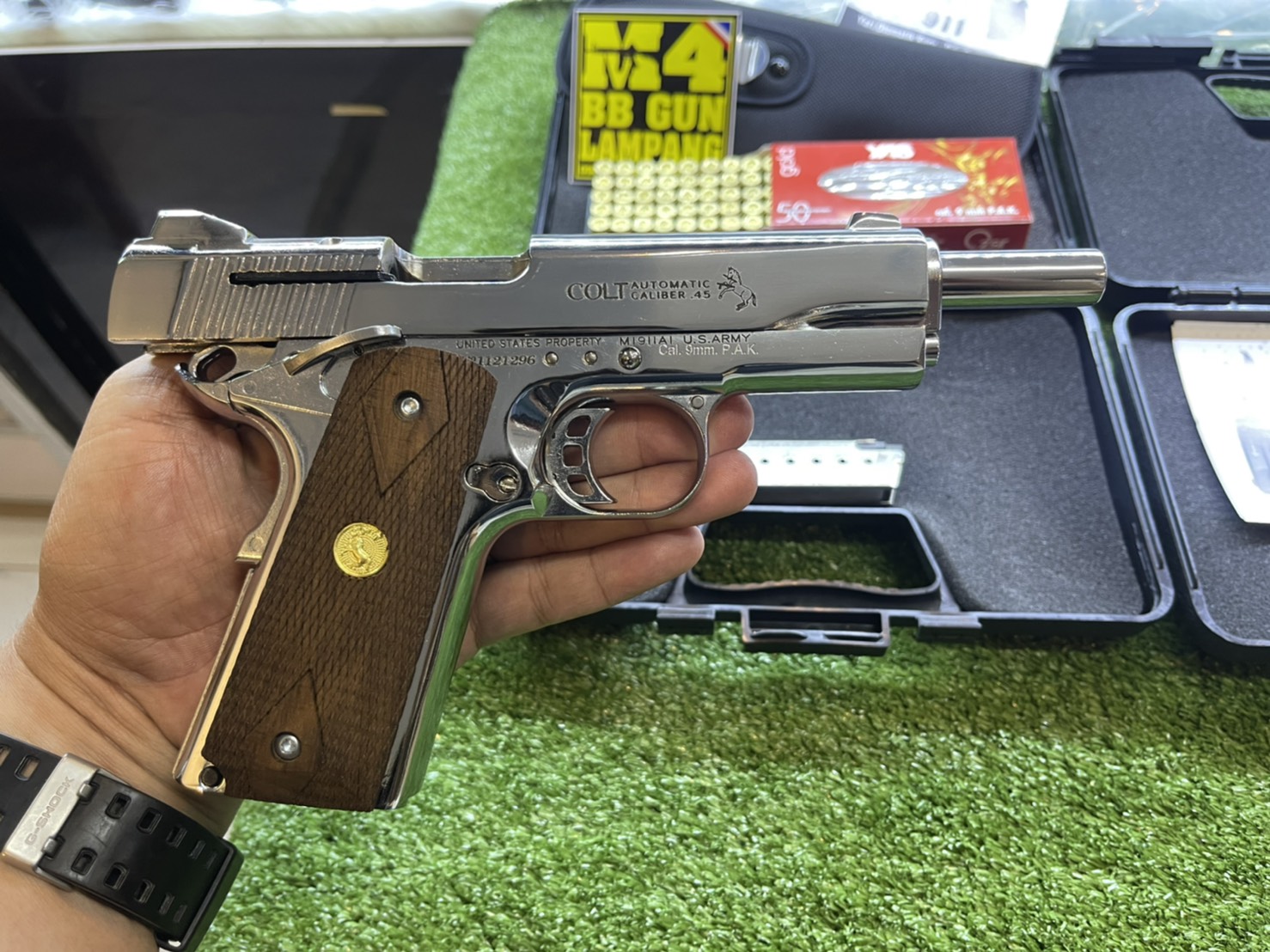 KUZEY M1911 ลาย Government ลำกล้อง 5" เงินเงา