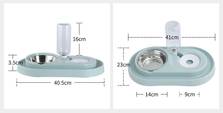 [1100] ชามให้น้ำ ให้อาหารสด สุนัข แมว ทำความสะอาดง่าย มีช่องน้ำหล่อกันมดขึ้น