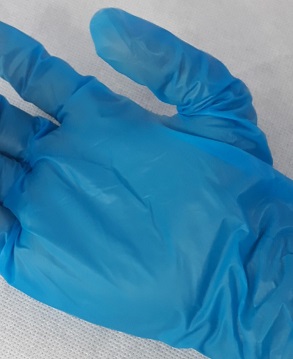 [ยกลัง 10 กล่อง] VBL50 ถุงมือไวนิลผสมไนไตร สีฟ้า ไม่มีแป้ง ยาว 9 นิ้ว หนา 4 มิล หนัก 5 กรัม (100ชิ้น/กล่อง) แบรนด์ ดุราเซฟ