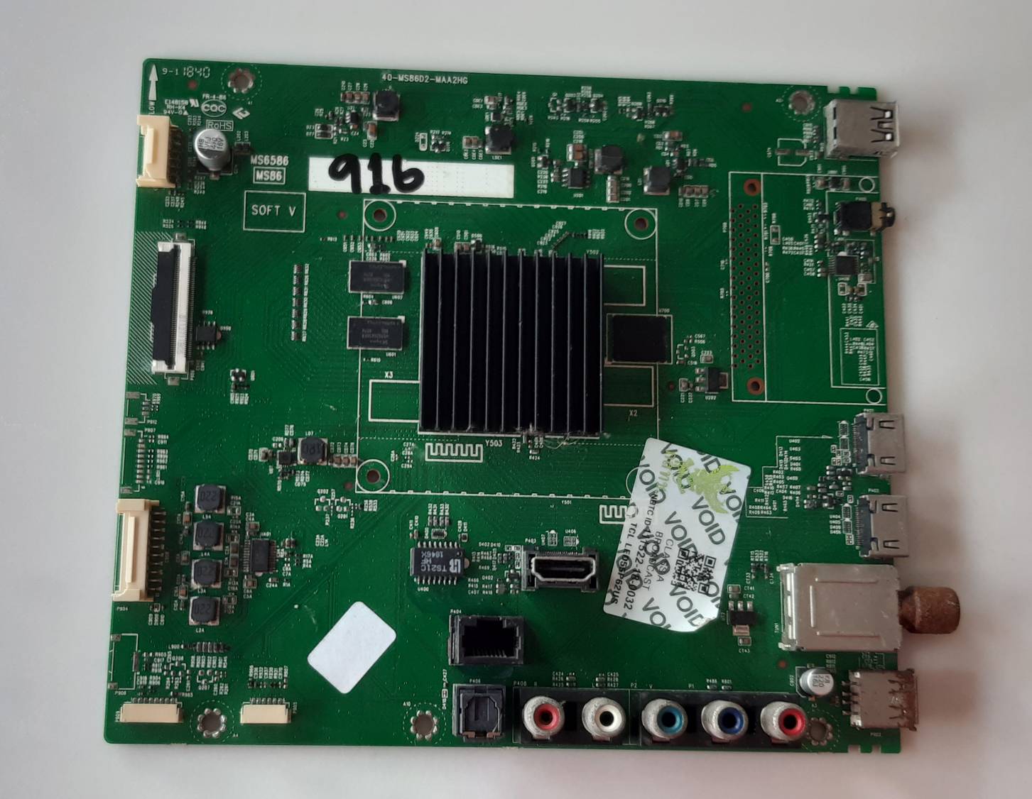 อันที่ 916 TCL 55P62US ซีสเตร็ม 40-MS86D2-MAA2HG ดีเทสแล้ว