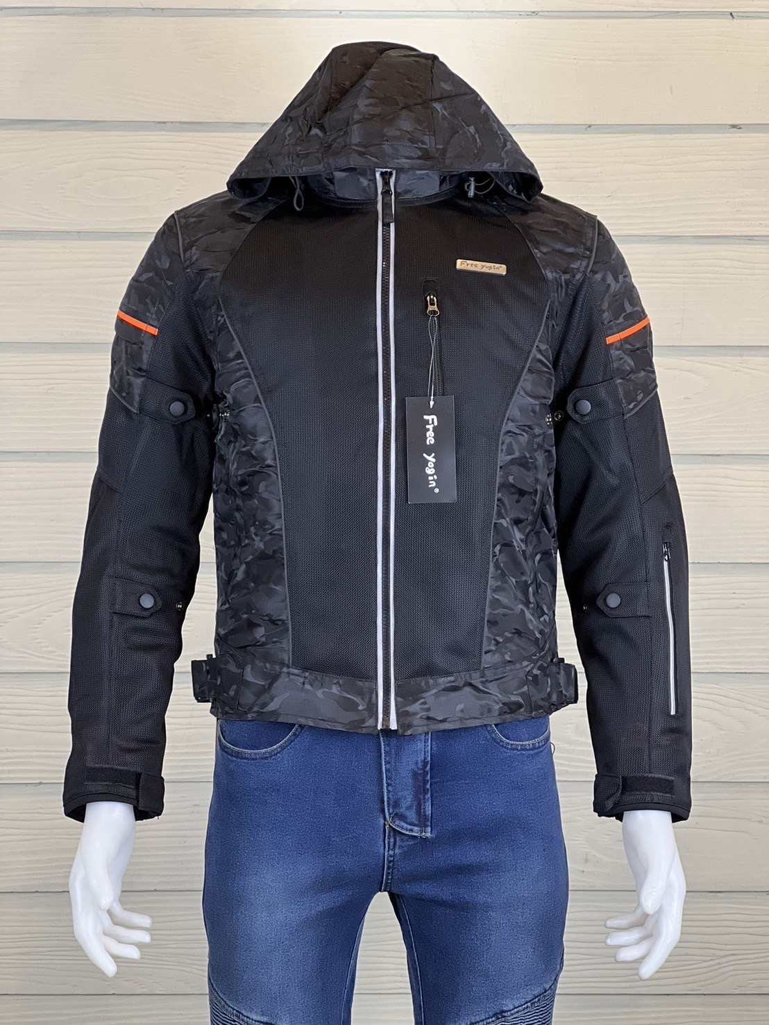 B-S เสื้อขี่มอเตอร์ไซด์แบบ All in One เบอร์ S : อก 40" ยาว 22" (Air Flow)