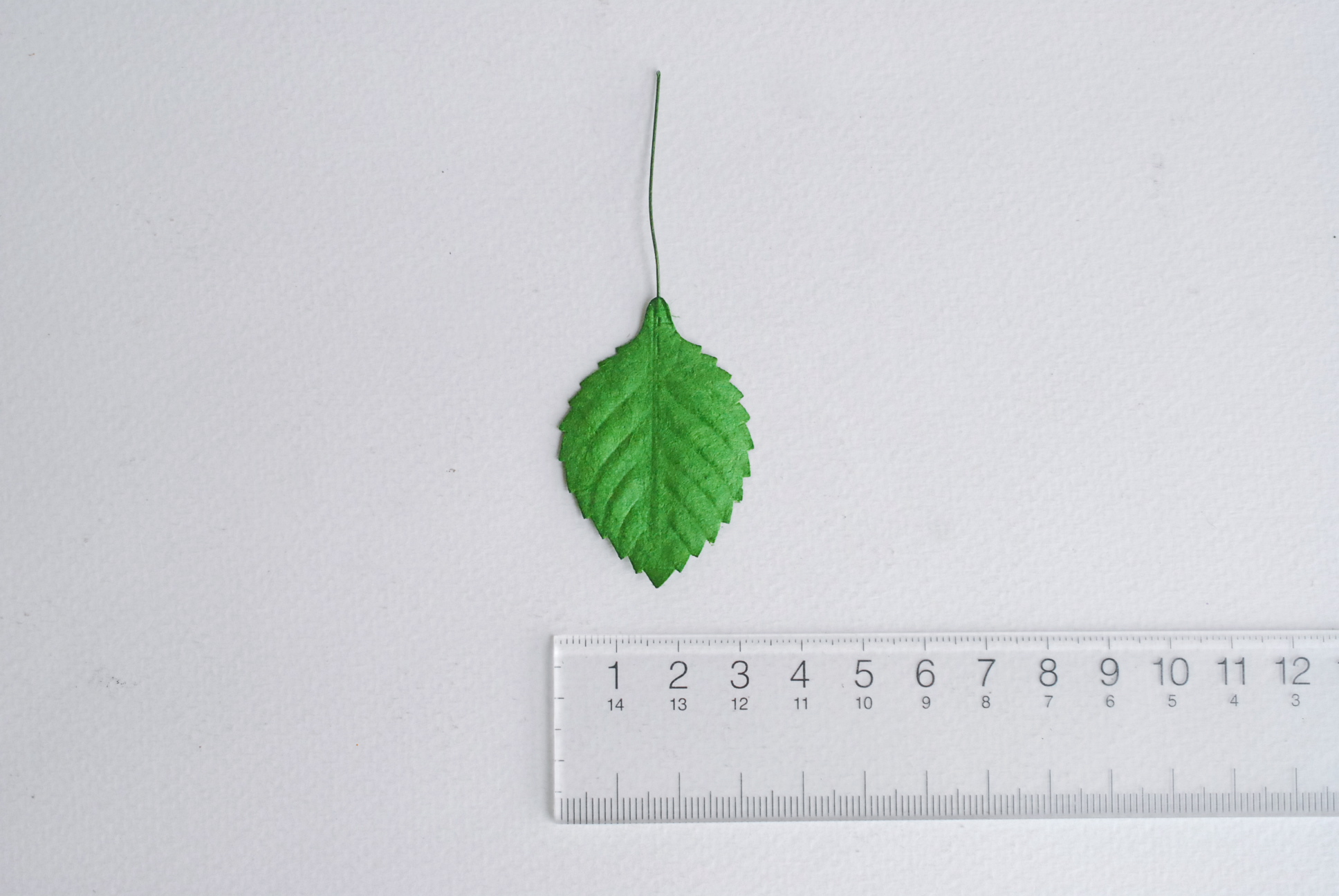 ใบไม้กระดาษ ใบไม้กระดาษสา ราคาส่ง,ใบไม่้กุหลาบกระดาษ สำหรับดอกกุหลาบกระดาษสา ใบไม้ประดิษฐ์ สำหรับตกแต่ง หรืองานแต่งงาน สีเขียว ขนาด 4.5x2.5 cm. จำนวน 50 ใบ