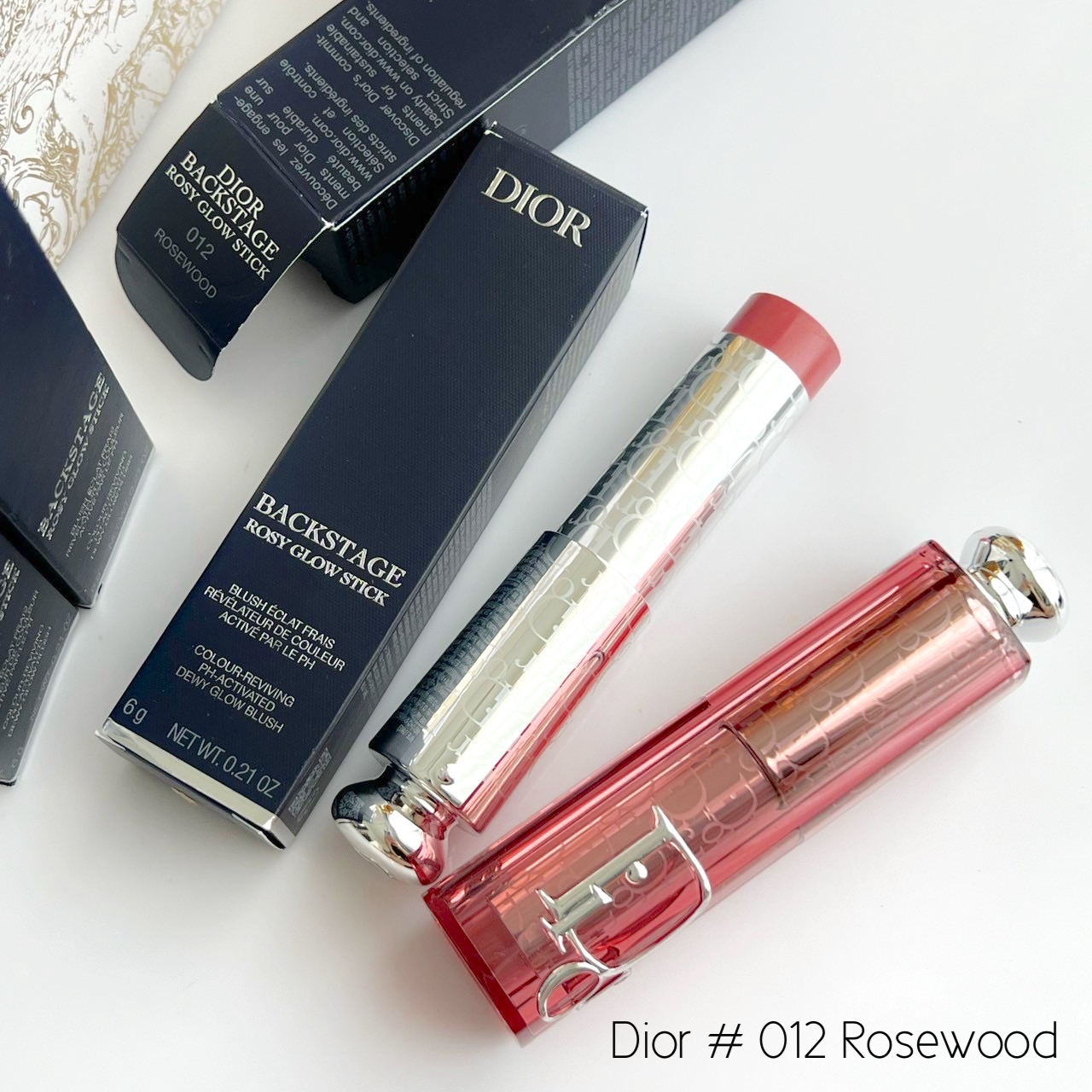 บลัชออน Dior Rosy Glow Blush Stick 6g # 012 Rosewood